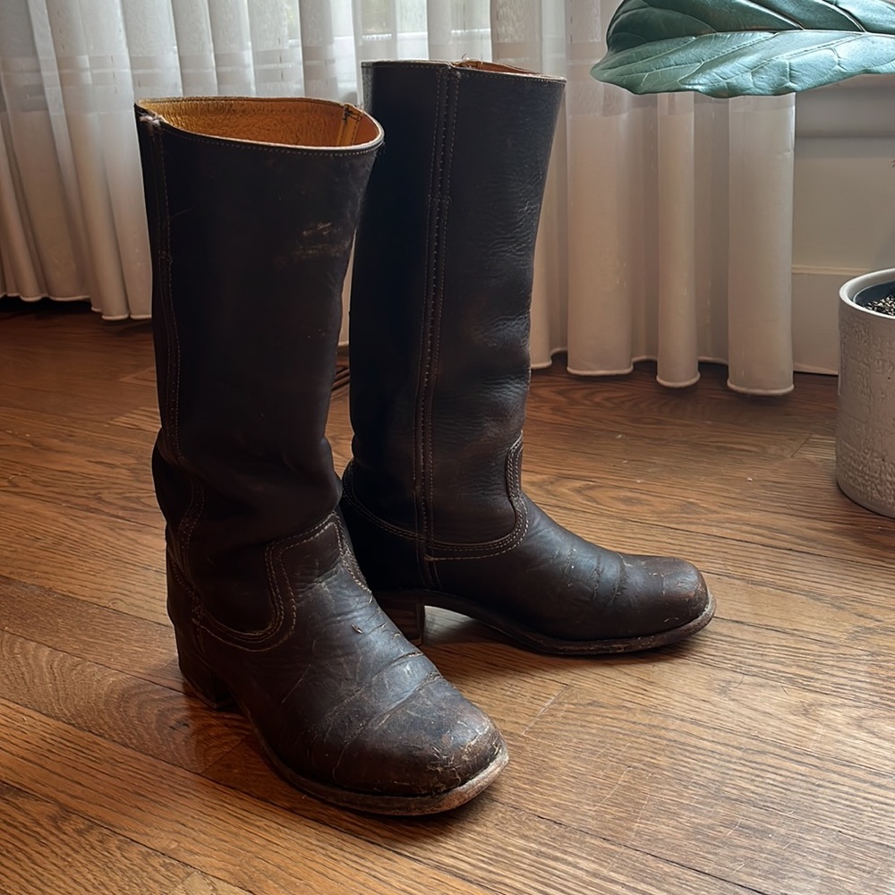 Frye Campus 14 tall dark brown